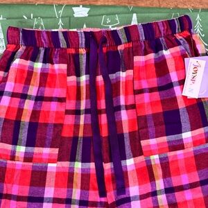 Joyspun Women's Pajama Pants Medium 8-10 Woven Sleep Lounge Begonia Pink NWT New